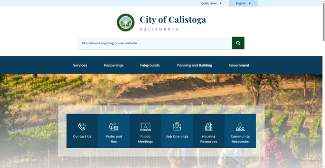 Security scan screenshot of https://www.calistogaca.gov/