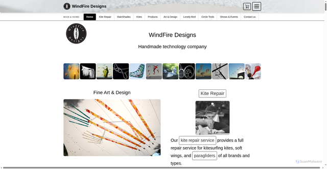 Security scan screenshot of https://windfiredesigns.com