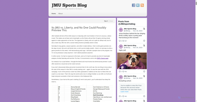 Security scan screenshot of https://jmusportsblog.com/