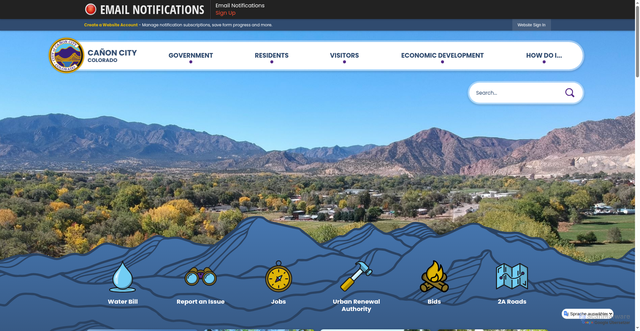 Security scan screenshot of https://canoncity.gov/