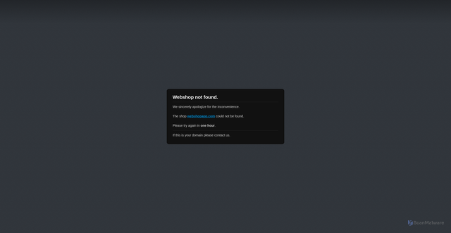 Security scan screenshot of https://webshopapp.com