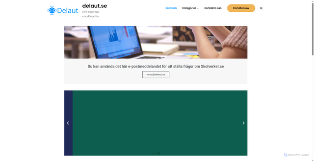 Security scan screenshot of https://delaut.se