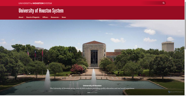 Security scan screenshot of https://www.uhsystem.edu