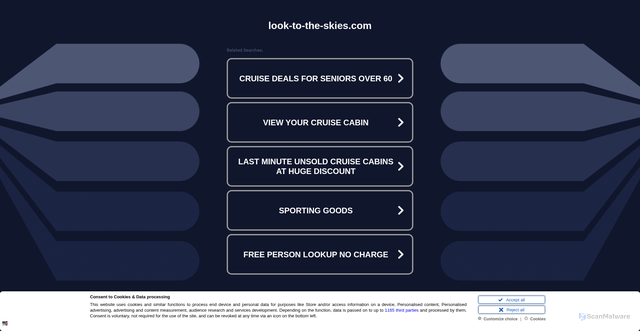 Security scan screenshot of https://look-to-the-skies.com