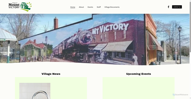 Security scan screenshot of https://www.mountvictoryohio.gov/