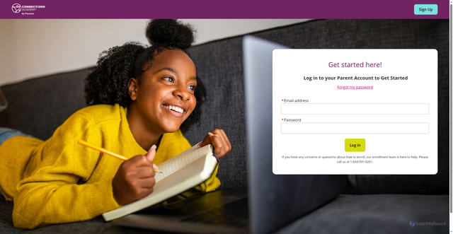 Security scan screenshot of https://pearsonvirtualschools.my.site.com