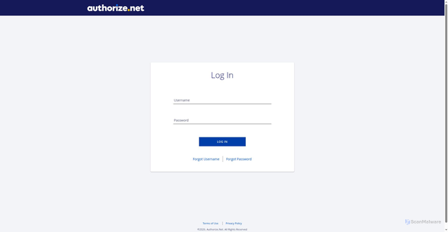 Security scan screenshot of https://account.authorize.net