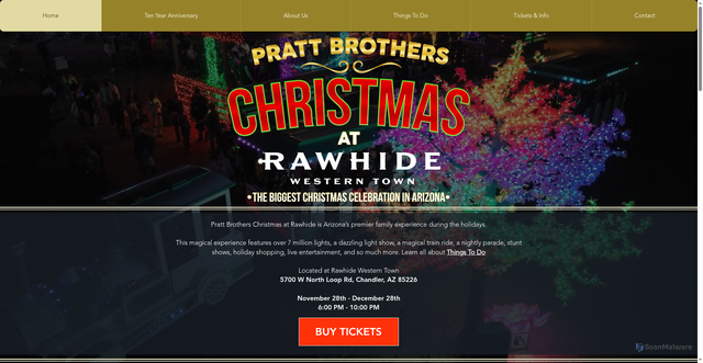 Security scan screenshot of https://www.prattbrotherschristmas.com/