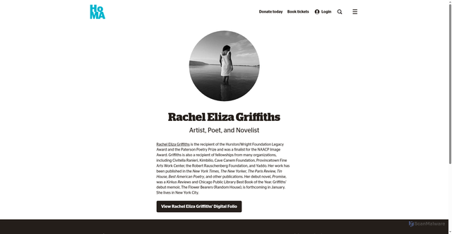 Security scan screenshot of https://honolulumuseum.org/people/rachel-eliza-griffiths-7jx8