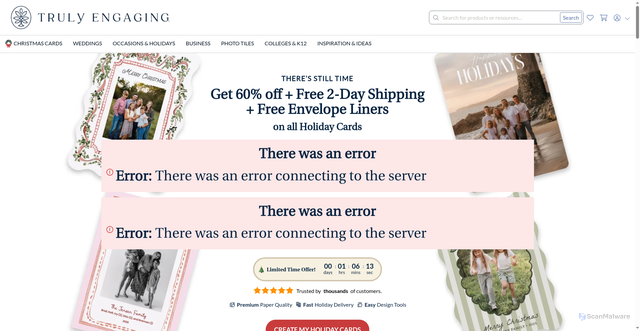 Security scan screenshot of https://trulyengaging.com