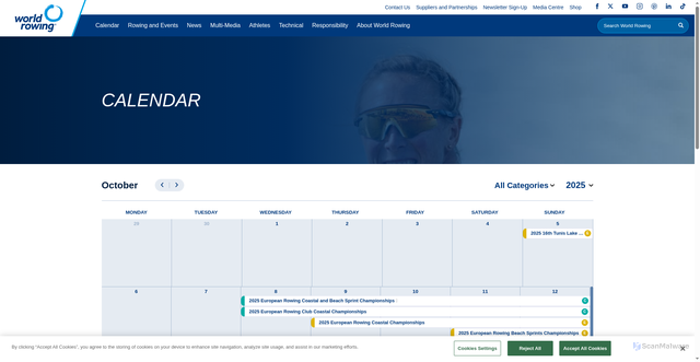 Security scan screenshot of https://worldrowing.com/events/calendar/