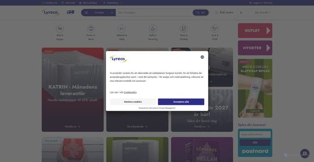 Security scan screenshot of https://lyreco.se