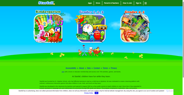 Security scan screenshot of https://image.starfall.com