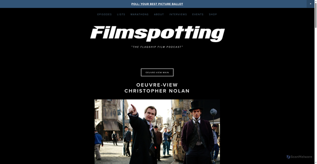 Security scan screenshot of https://www.filmspotting.net/oeuvreview-nolan