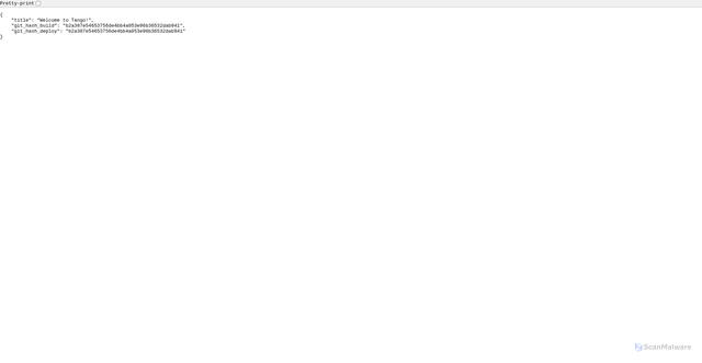 Security scan screenshot of https://xfinityapi-tango-production-aws-us-east-2-active.r53.aae.comcast.net