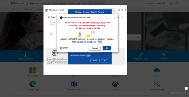 Security scan screenshot of https://rubarodav.z1.web.core.windows.net/