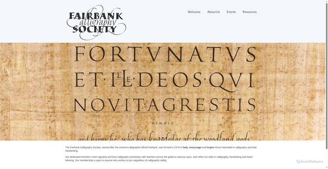 Security scan screenshot of http://fairbankcalligraphysociety.com/