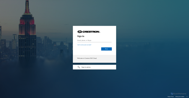 Security scan screenshot of https://crestron.io