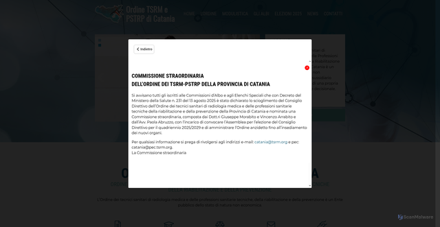Security scan screenshot of https://www.tsrmct.org/
