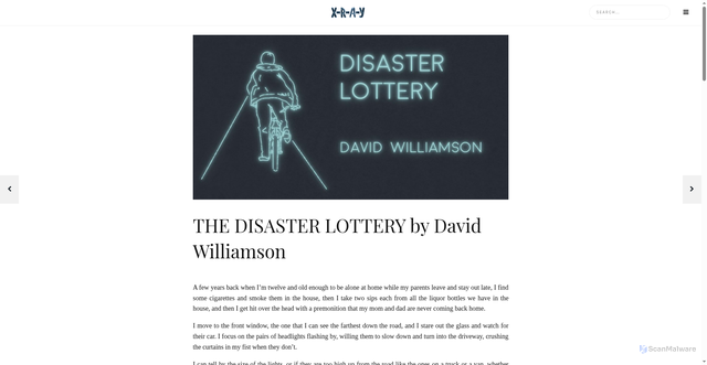 Security scan screenshot of https://xraylitmag.com/the-disaster-lottery-by-david-williamson/fiction/