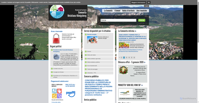 Security scan screenshot of https://www.comunitarotaliana.tn.it/
