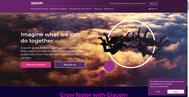 Security scan screenshot of https://giacom.com