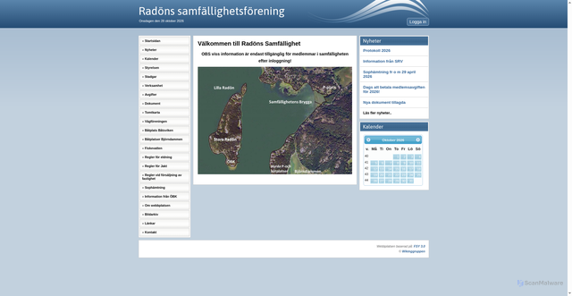 Security scan screenshot of https://xn--radn-7qa.se