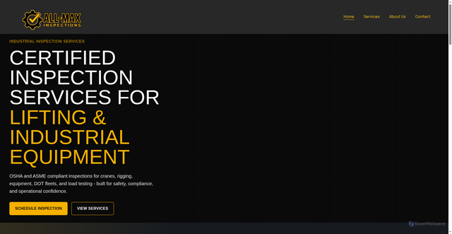 Security scan screenshot of https://getallmax.com/