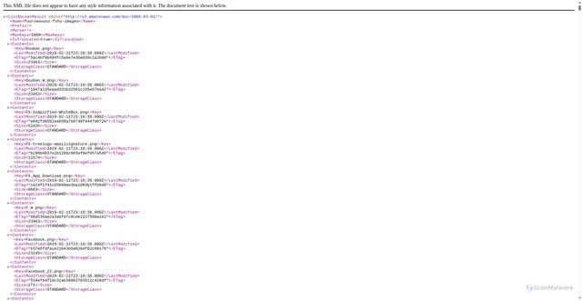 Security scan screenshot of https://fourseasons-fsho-images.s3.amazonaws.com