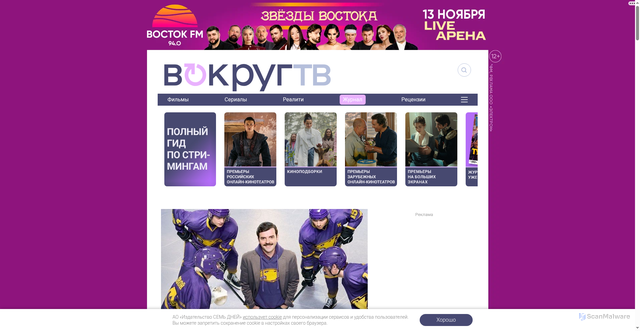 Security scan screenshot of https://vokrug.tv
