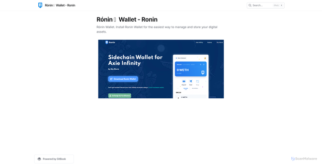 Security scan screenshot of https://rayon-inwallet.gitbook.io/usa/