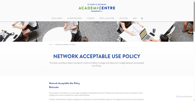 Security scan screenshot of https://snac.unimelb.edu.au