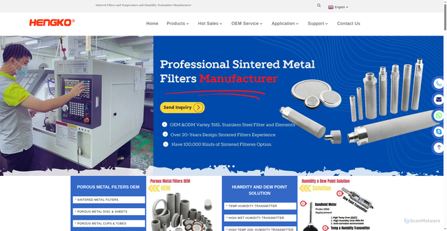 Security scan screenshot of https://hengko.com