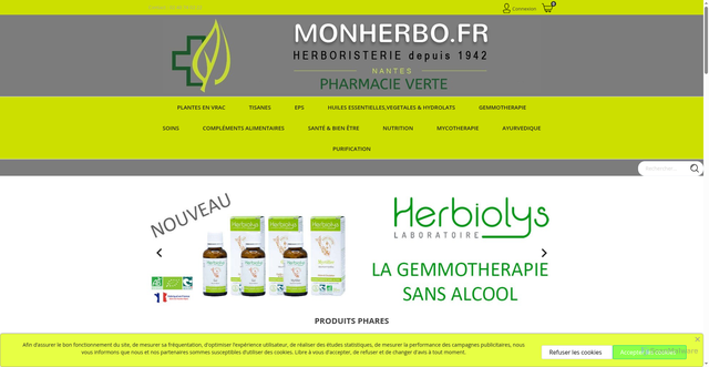 Security scan screenshot of https://monherbo.fr
