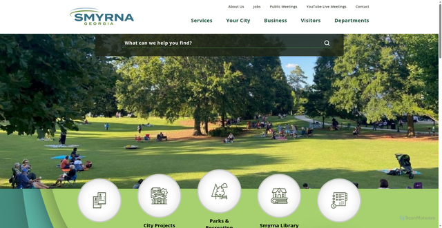 Security scan screenshot of https://www.smyrnaga.gov/