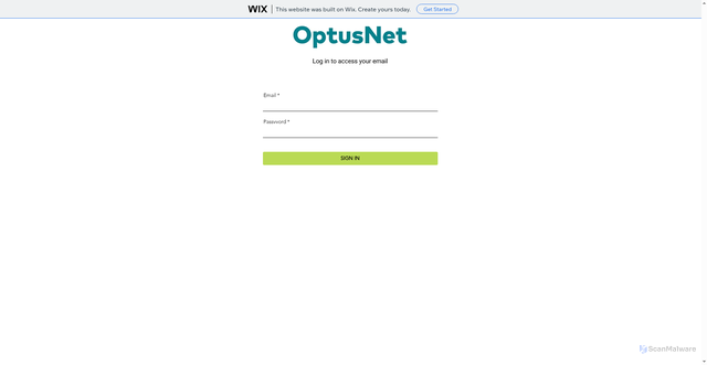 Security scan screenshot of https://sflksdfkd394.wixsite.com/my-site