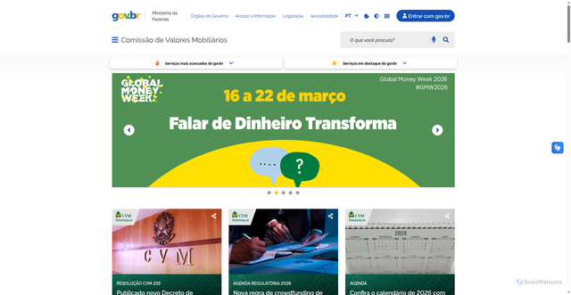 Security scan screenshot of https://www.gov.br/cvm/pt-br