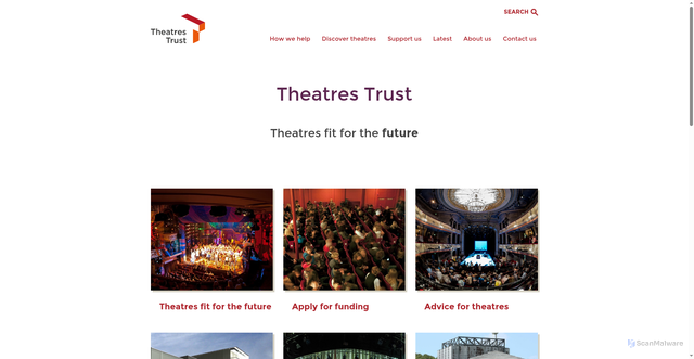 Security scan screenshot of https://www.theatrestrust.org.uk/
