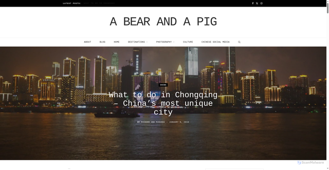 Security scan screenshot of https://www.abearandapig.com/what-to-do-in-chongqing/
