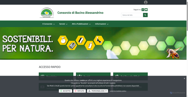 Security scan screenshot of https://www.consorziorsu.al.it/it-it/home