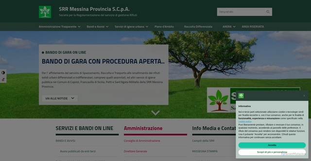 Security scan screenshot of https://srrmessinaprovincia.it/