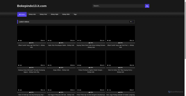 Security scan screenshot of https://bokepindo13.it.com