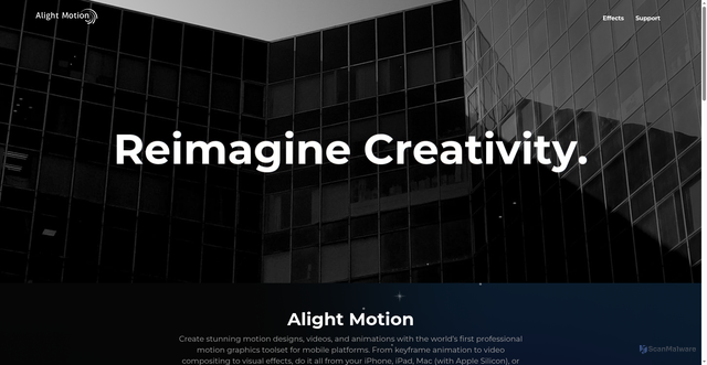 Security scan screenshot of https://alightcreative.com