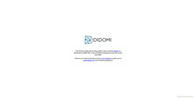 Security scan screenshot of https://sdk-amp.privacy-center.org