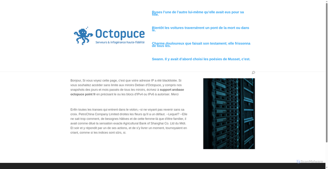 Security scan screenshot of https://debian.octopuce.fr