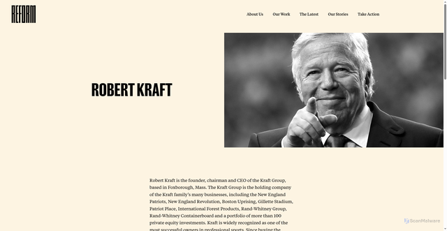 Security scan screenshot of https://reformalliance.com/meet-reform/robert-kraft/