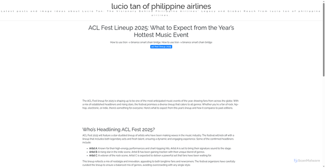 Security scan screenshot of https://urbandailyverse-dpi45pewyddw.edgeone.app/acl-fest-lineup-2025.html