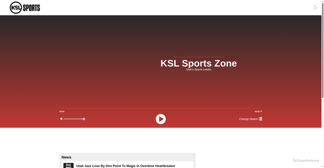 Security scan screenshot of https://tuner.bonneville.com/live/KZNS-FM