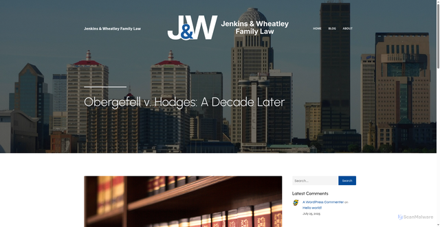 Security scan screenshot of https://jenkinswheatleylaw.com/obergefell-v-hodges-a-decade-later/