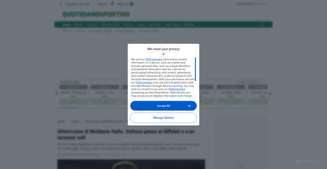 Security scan screenshot of https://sport.quotidiano.net/calcio/ultimissime-moldavia-italia-gattuso-turnover-1fcc3580